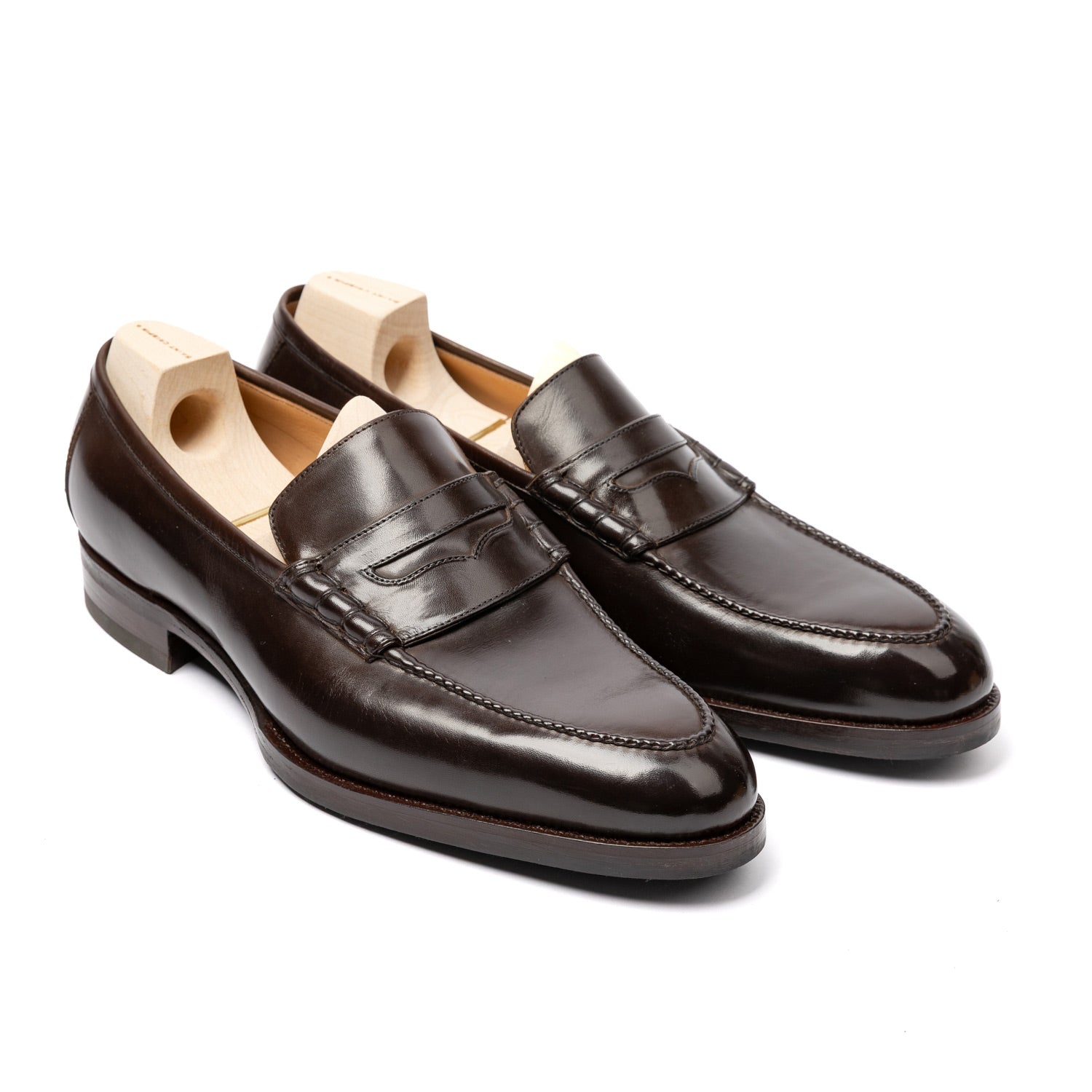 Loafer "Beefroll Casual Penny" aus handgefärbtem Kalbsleder - reine Handarbeit